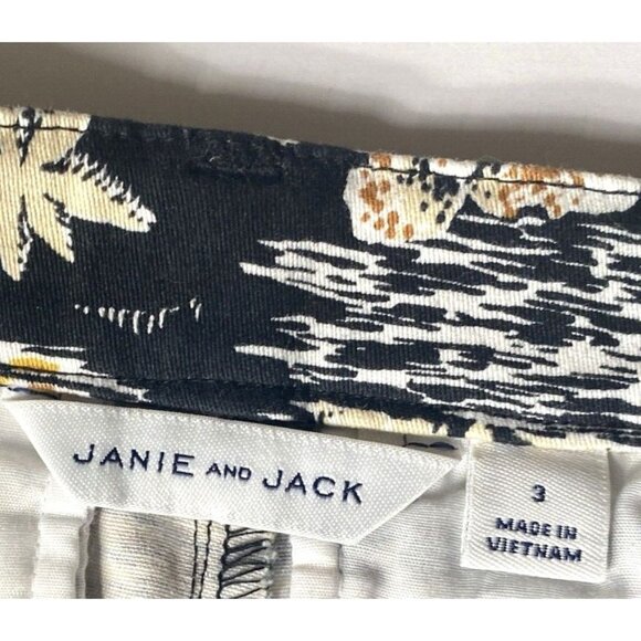 Janie and Jack Toddler  Boys 3 Chino Hawaiian Print Dressy Shorts - Picture 7 of 9